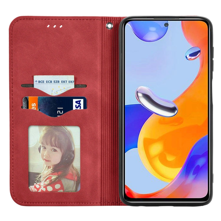 For Xiaomi Redmi Note 11 Pro Retro Skin Feel Magnetic Flip Leather Phone Case