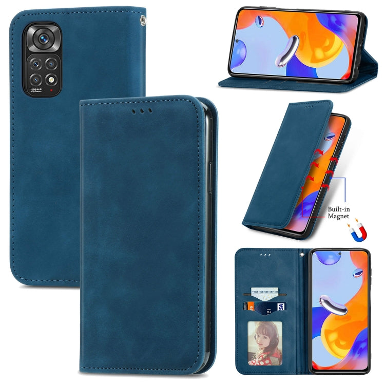 For Xiaomi Redmi Note 11 Pro Retro Skin Feel Magnetic Flip Leather Phone Case