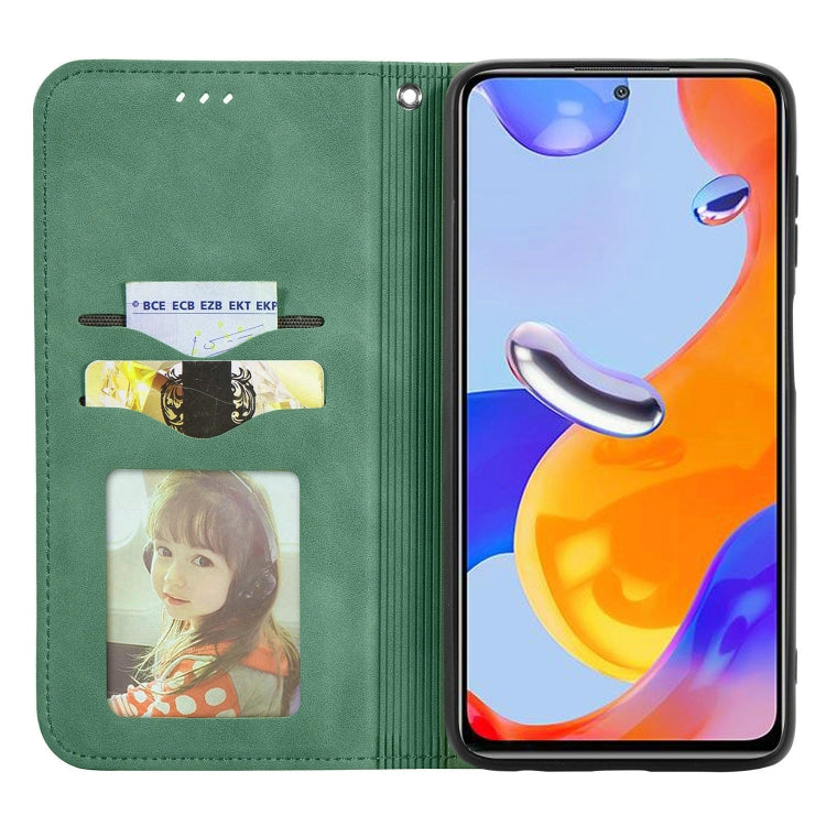 For Xiaomi Redmi Note 11 Pro Retro Skin Feel Magnetic Flip Leather Phone Case