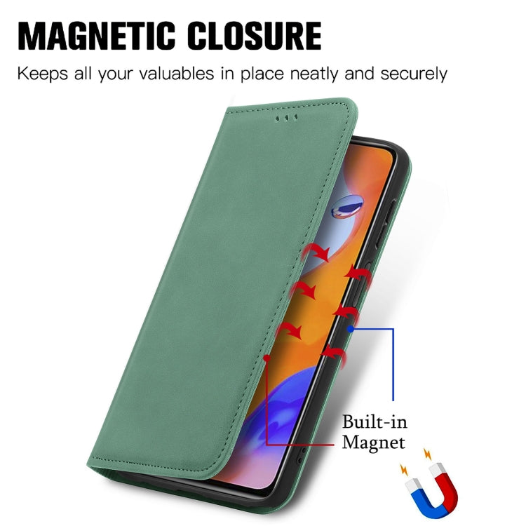 For Xiaomi Redmi Note 11 Pro Retro Skin Feel Magnetic Flip Leather Phone Case