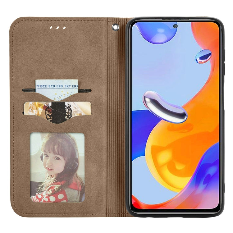 For Xiaomi Redmi Note 11 Pro Retro Skin Feel Magnetic Flip Leather Phone Case