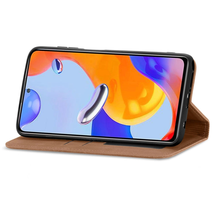 For Xiaomi Redmi Note 11 Pro Retro Skin Feel Magnetic Flip Leather Phone Case