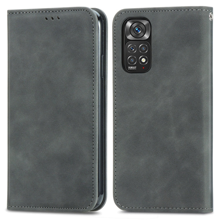 For Xiaomi Redmi Note 11 Pro Retro Skin Feel Magnetic Flip Leather Phone Case