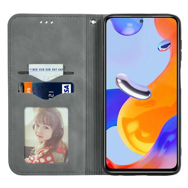 For Xiaomi Redmi Note 11 Pro Retro Skin Feel Magnetic Flip Leather Phone Case