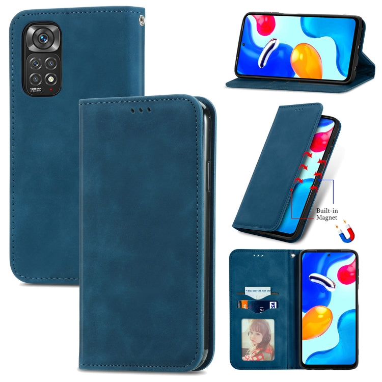 For Xiaomi Redmi Note 11S Retro Skin Feel Magnetic Flip Leather Phone Case
