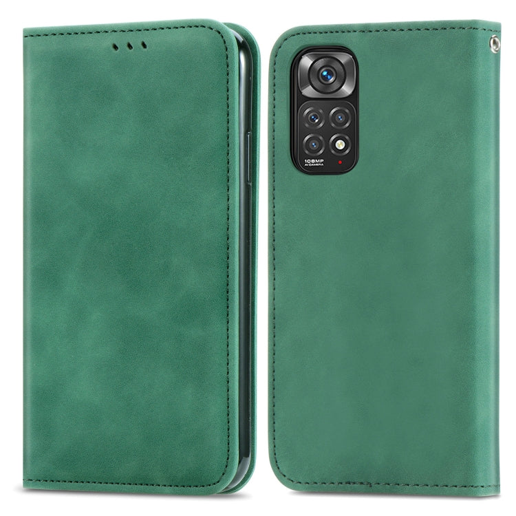 For Xiaomi Redmi Note 11S Retro Skin Feel Magnetic Flip Leather Phone Case
