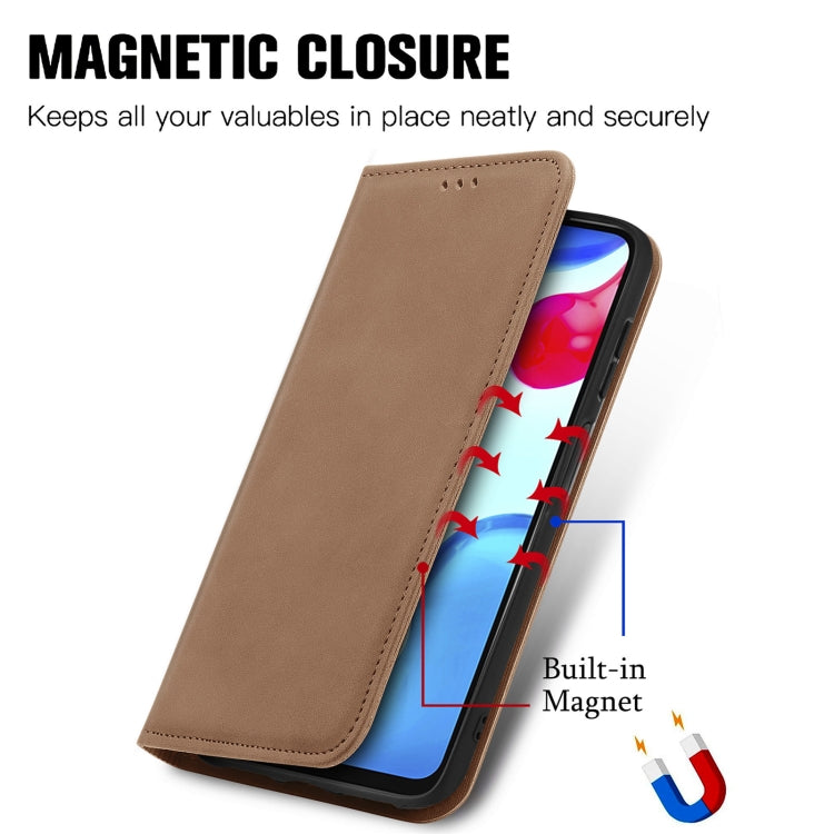 For Xiaomi Redmi Note 11S Retro Skin Feel Magnetic Flip Leather Phone Case