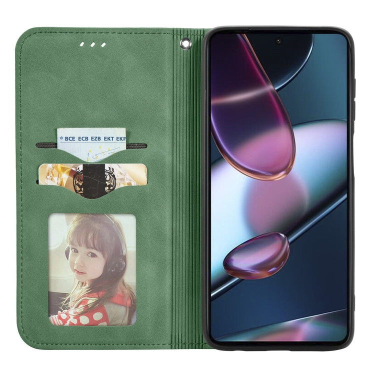 For Motorola Edge X30 Retro Skin Feel Magnetic Horizontal Flip Leather Phone Case