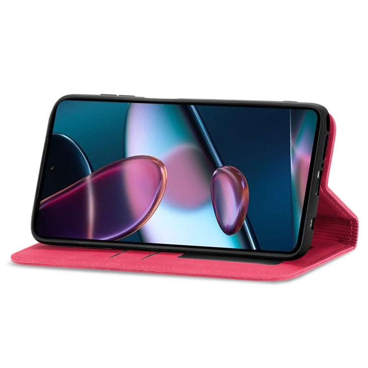 For Motorola Edge X30 Retro Skin Feel Magnetic Horizontal Flip Leather Phone Case