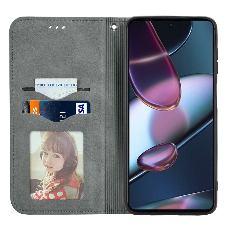 For Motorola Edge X30 Retro Skin Feel Magnetic Horizontal Flip Leather Phone Case