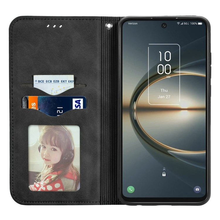 For TCL 30 V 5G Retro Skin Feel Magnetic Horizontal Flip Leather Phone Case