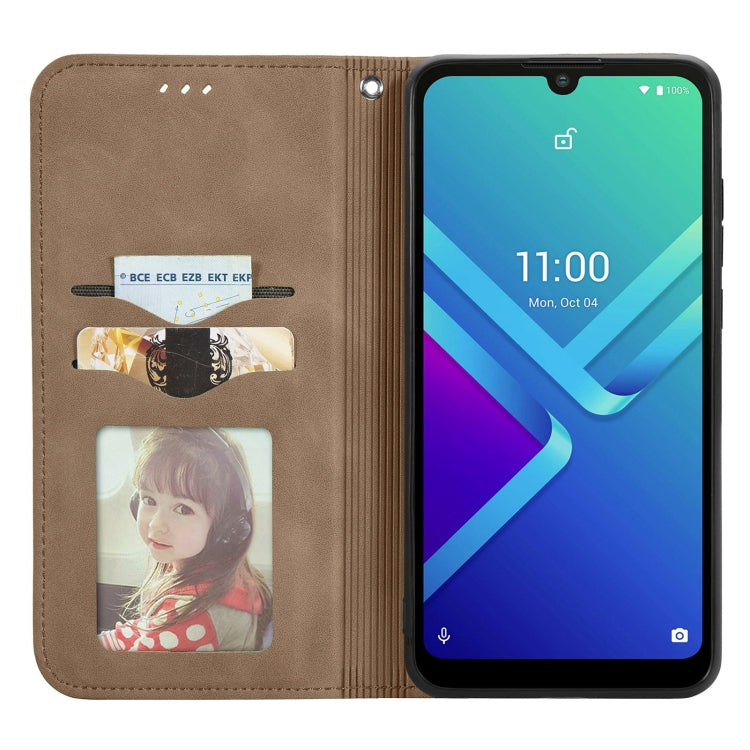 For Wiko Y82 Retro Skin Feel Magnetic Horizontal Flip Leather Phone Case