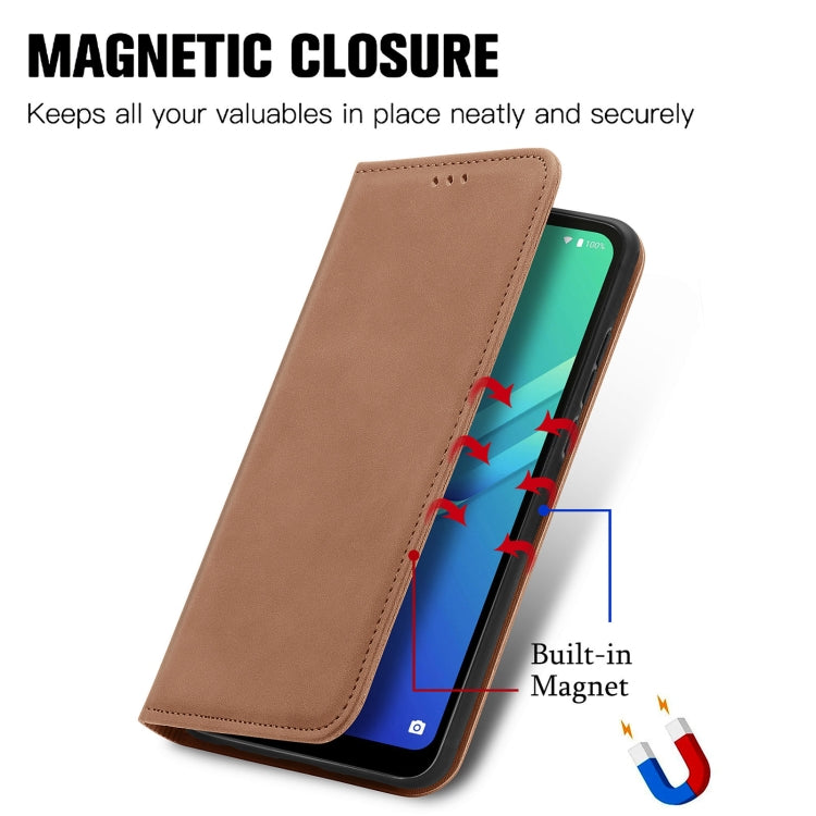 For Wiko Y82 Retro Skin Feel Magnetic Horizontal Flip Leather Phone Case