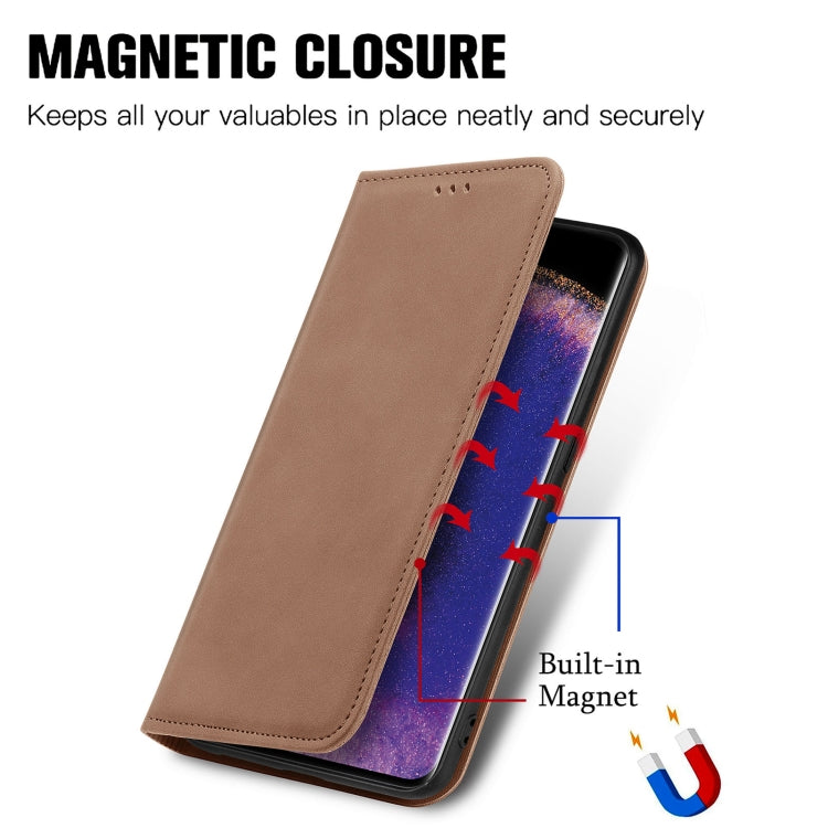 For OPPO Find X5 Pro Retro Skin Feel Magnetic Horizontal Flip Leather Phone Case