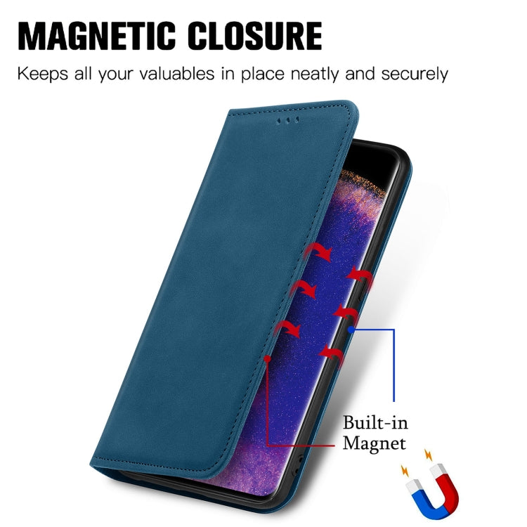 For OPPO Find X5 Retro Skin Feel Magnetic Horizontal Flip Leather Phone Case