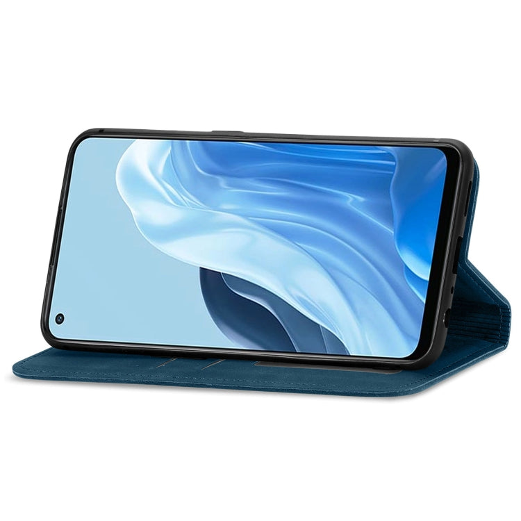 For OPPO Reno7 5G Retro Skin Feel Magnetic Horizontal Flip Leather Phone Case