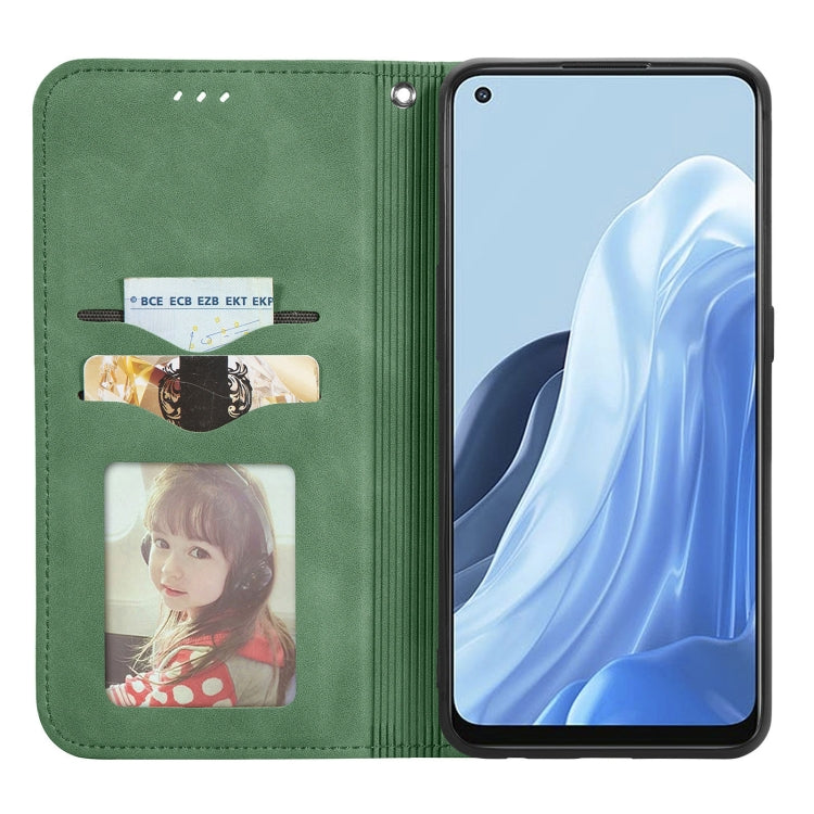 For OPPO Reno7 5G Retro Skin Feel Magnetic Horizontal Flip Leather Phone Case