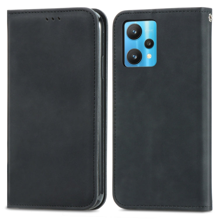 For OPPO Realme 9 Pro Retro Skin Feel Magnetic Horizontal Flip Leather Phone Case