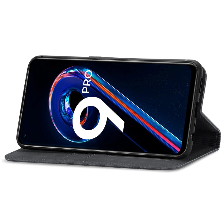 For OPPO Realme 9 Pro Retro Skin Feel Magnetic Horizontal Flip Leather Phone Case