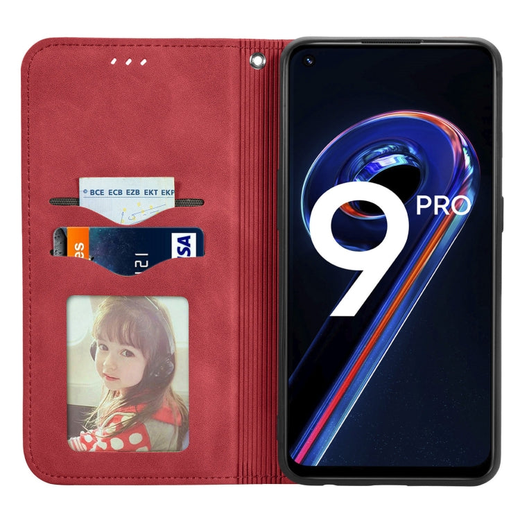 For OPPO Realme 9 Pro Retro Skin Feel Magnetic Horizontal Flip Leather Phone Case
