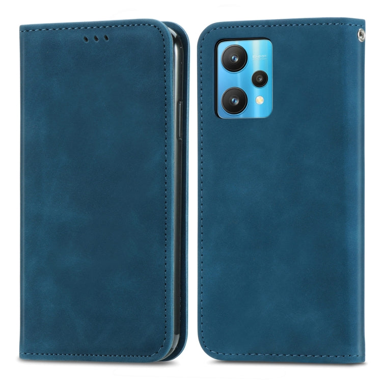 For OPPO Realme 9 Pro Retro Skin Feel Magnetic Horizontal Flip Leather Phone Case