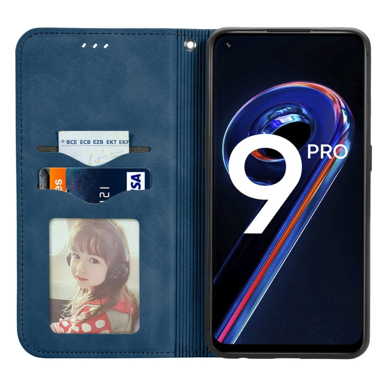 For OPPO Realme 9 Pro Retro Skin Feel Magnetic Horizontal Flip Leather Phone Case