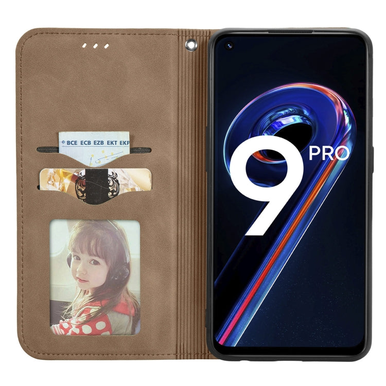 For OPPO Realme 9 Pro Retro Skin Feel Magnetic Horizontal Flip Leather Phone Case