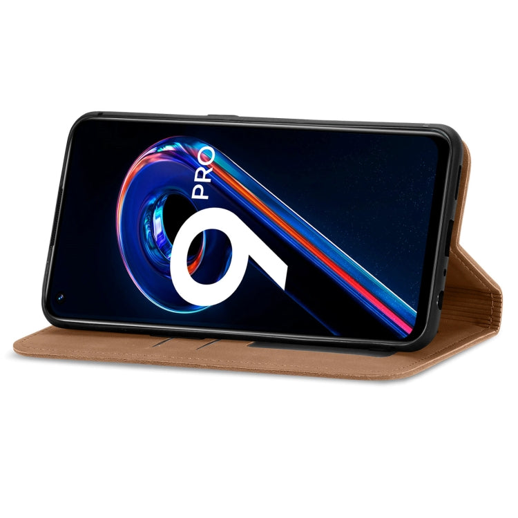 For OPPO Realme 9 Pro Retro Skin Feel Magnetic Horizontal Flip Leather Phone Case