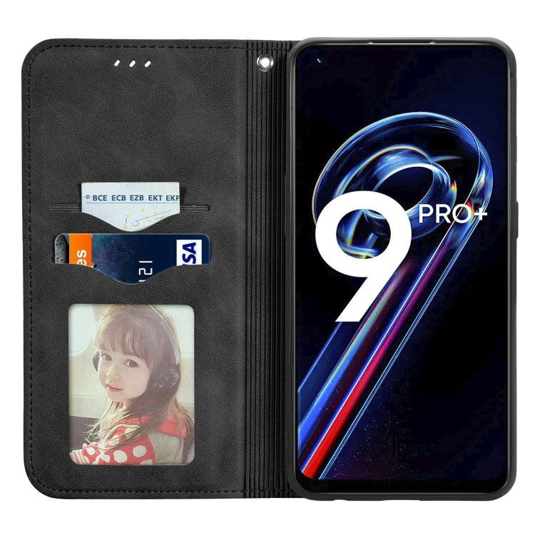 For OPPO Realme 9 Pro+ 5G Retro Skin Feel Magnetic Horizontal Flip Leather Phone Case