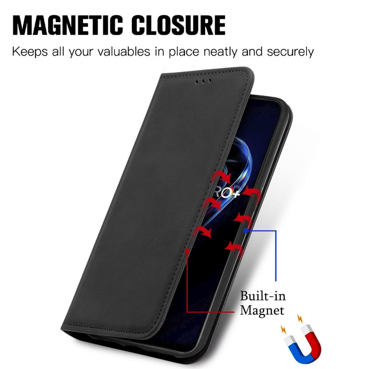 For OPPO Realme 9 Pro+ 5G Retro Skin Feel Magnetic Horizontal Flip Leather Phone Case