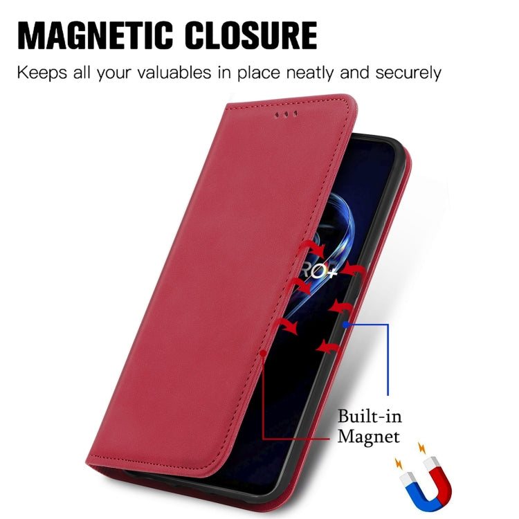 For OPPO Realme 9 Pro+ 5G Retro Skin Feel Magnetic Horizontal Flip Leather Phone Case