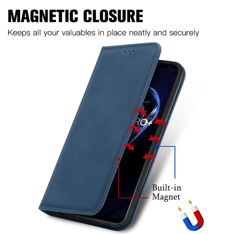 For OPPO Realme 9 Pro+ 5G Retro Skin Feel Magnetic Horizontal Flip Leather Phone Case
