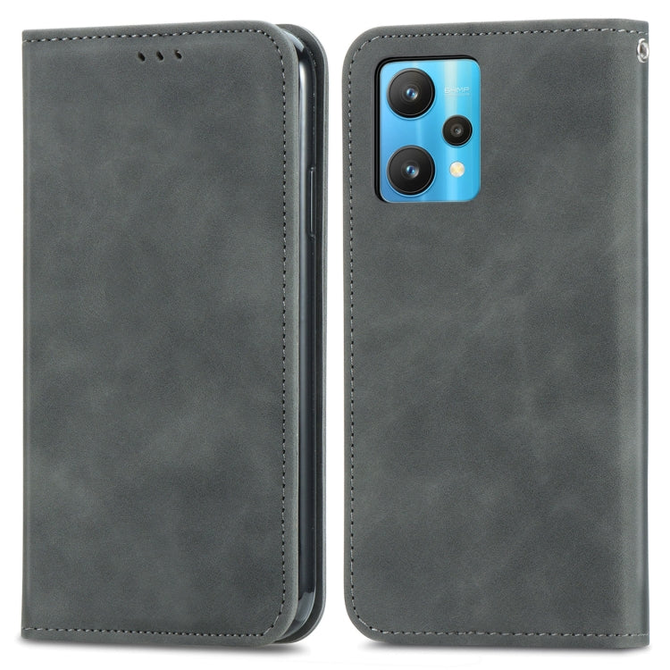 For OPPO Realme 9 Pro+ 5G Retro Skin Feel Magnetic Horizontal Flip Leather Phone Case