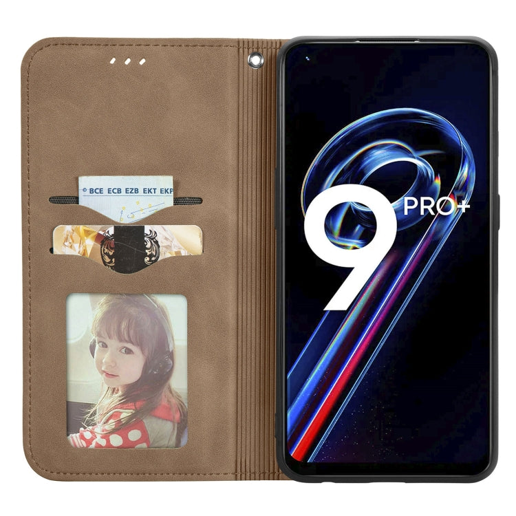 For OPPO Realme 9 Pro+ 5G Retro Skin Feel Magnetic Horizontal Flip Leather Phone Case