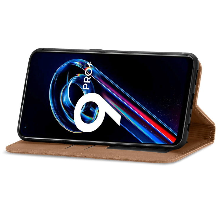 For OPPO Realme 9 Pro+ 5G Retro Skin Feel Magnetic Horizontal Flip Leather Phone Case