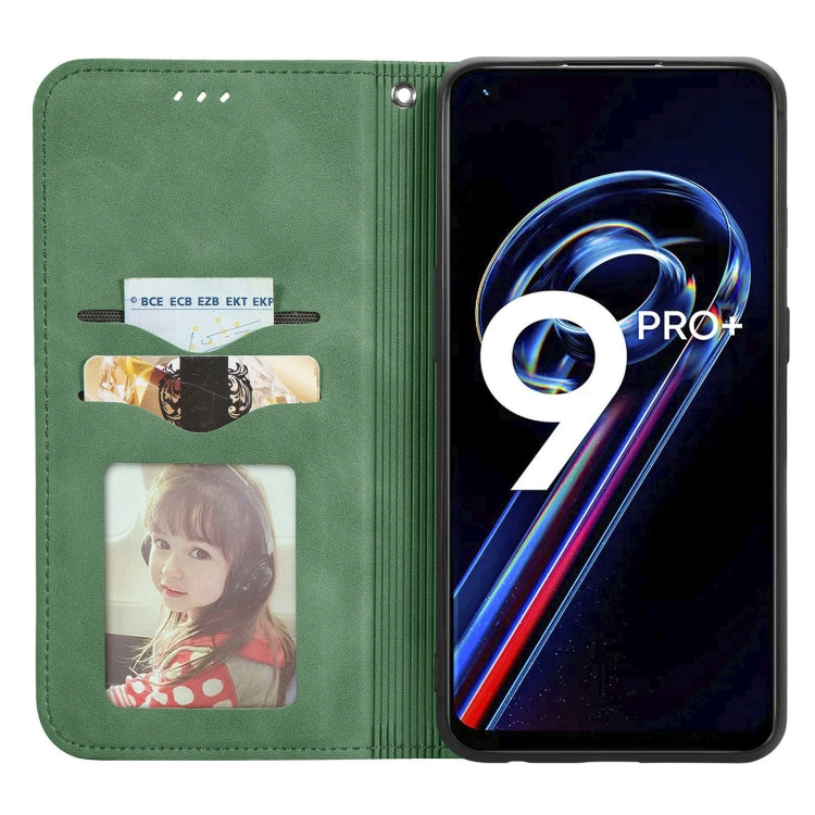 For OPPO Realme 9 Pro+ 5G Retro Skin Feel Magnetic Horizontal Flip Leather Phone Case
