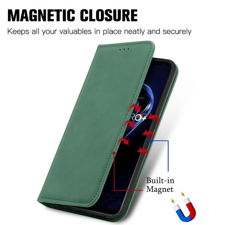 For OPPO Realme 9 Pro+ 5G Retro Skin Feel Magnetic Horizontal Flip Leather Phone Case
