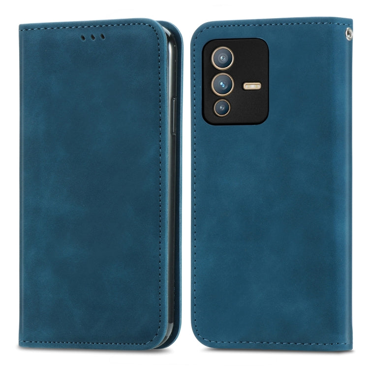 For vivo S12 Retro Skin Feel Magnetic Horizontal Flip Leather Phone Case