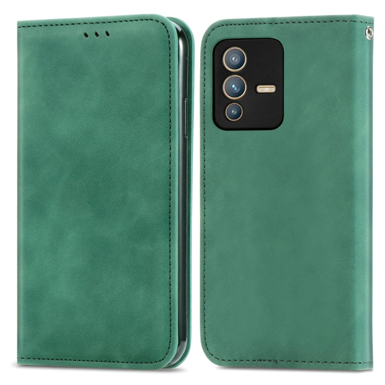 For vivo S12 Retro Skin Feel Magnetic Horizontal Flip Leather Phone Case