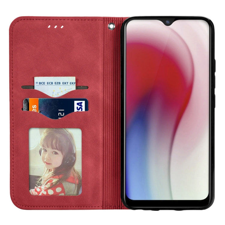 For vivo Y17 Retro Skin Feel Magnetic Horizontal Flip Leather Phone Case