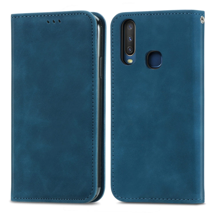 For vivo Y17 Retro Skin Feel Magnetic Horizontal Flip Leather Phone Case
