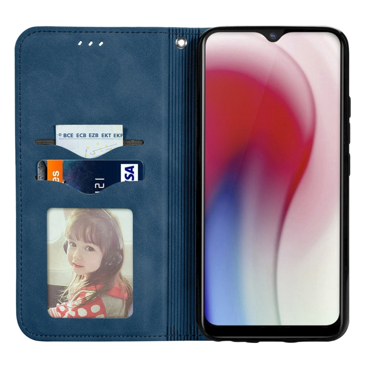 For vivo Y17 Retro Skin Feel Magnetic Horizontal Flip Leather Phone Case