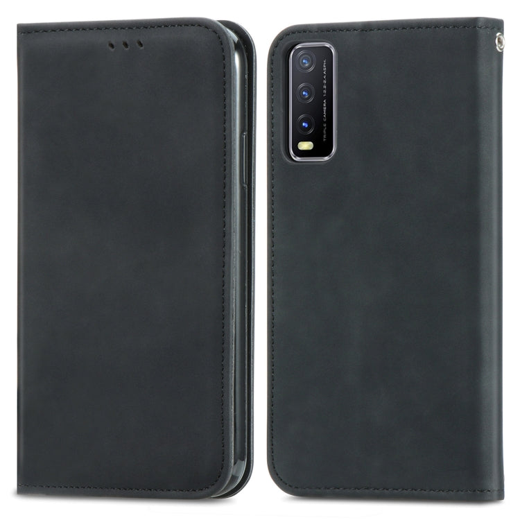 For vivo Y20 / Y20 2021 Retro Skin Feel Magnetic Horizontal Flip Leather Phone Case