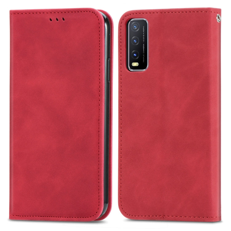 For vivo Y20 / Y20 2021 Retro Skin Feel Magnetic Horizontal Flip Leather Phone Case