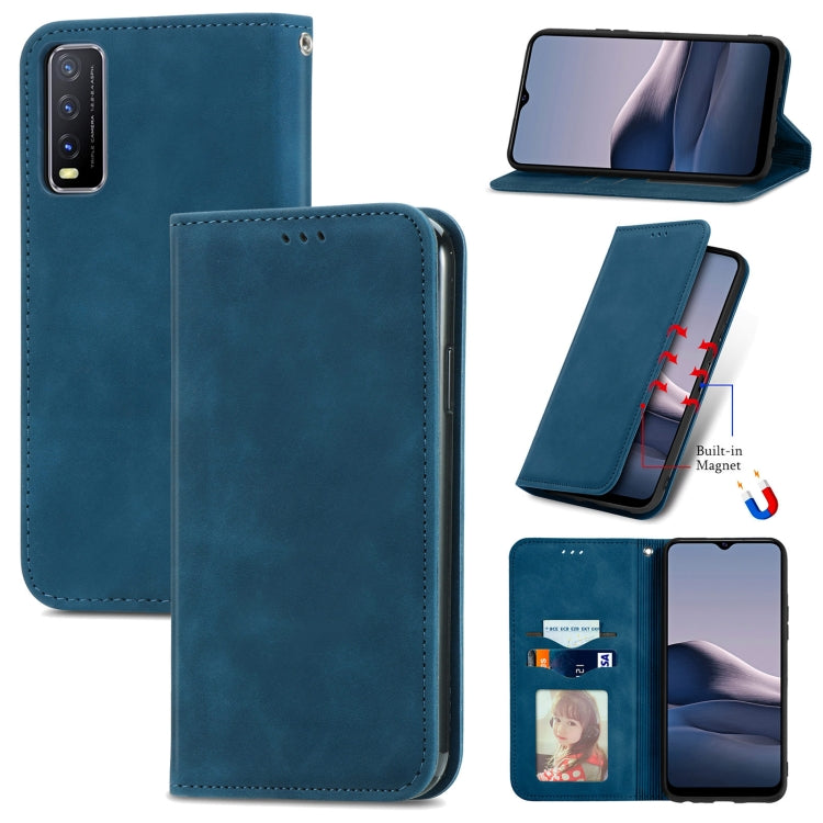 For vivo Y20 / Y20 2021 Retro Skin Feel Magnetic Horizontal Flip Leather Phone Case