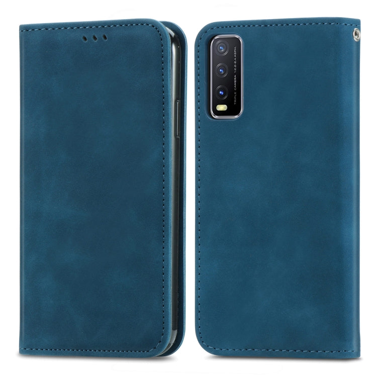 For vivo Y20 / Y20 2021 Retro Skin Feel Magnetic Horizontal Flip Leather Phone Case