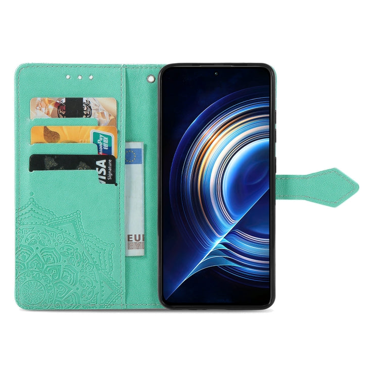 For Xiaomi Redmi K50 Pro Mandala Flower Embossed Flip Leather Phone Case