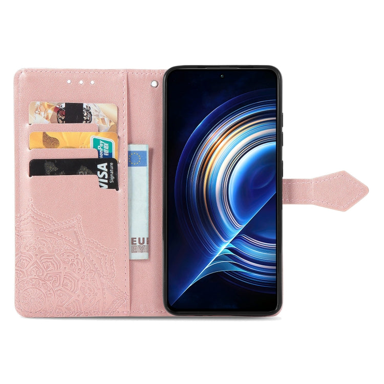For Xiaomi Redmi K50 Pro Mandala Flower Embossed Flip Leather Phone Case