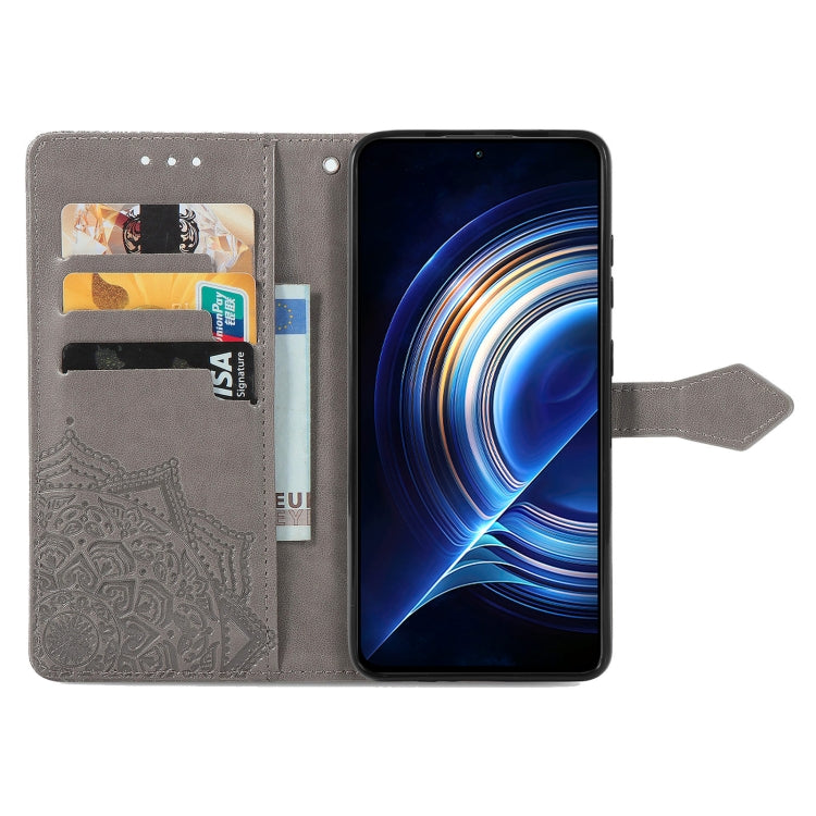 For Xiaomi Redmi K50 Pro Mandala Flower Embossed Flip Leather Phone Case