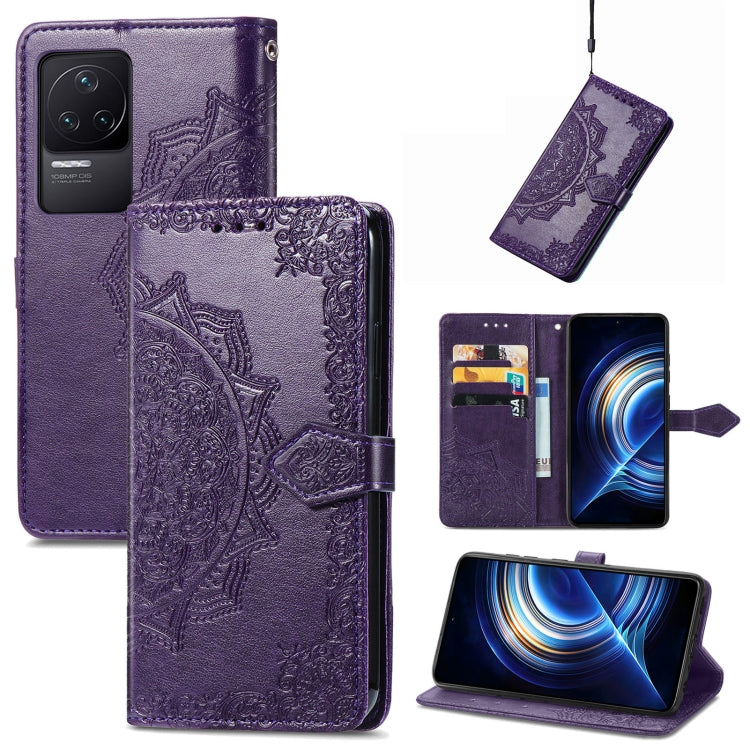 For Xiaomi Redmi K50 Pro Mandala Flower Embossed Flip Leather Phone Case